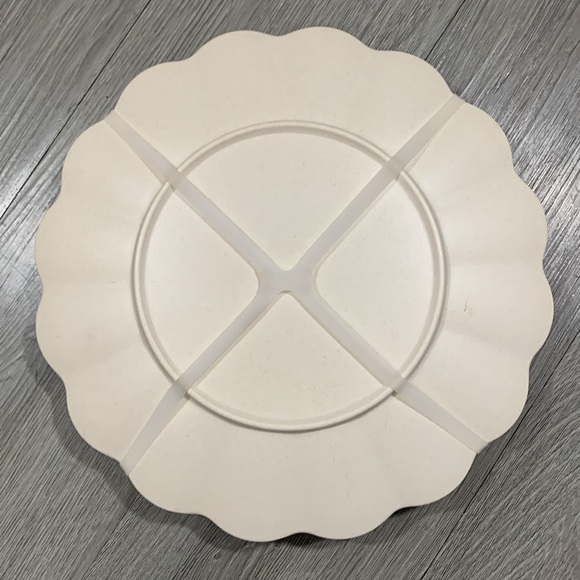 C&C California Home Scalloped Edge Dinner Plates 11" Peaches & Flowers Set of 4 - Picture 4 of 5